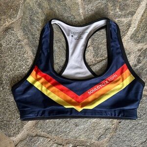 Soulcycle ASPN Goldsheep Sports Bra with Stripe Design Size M